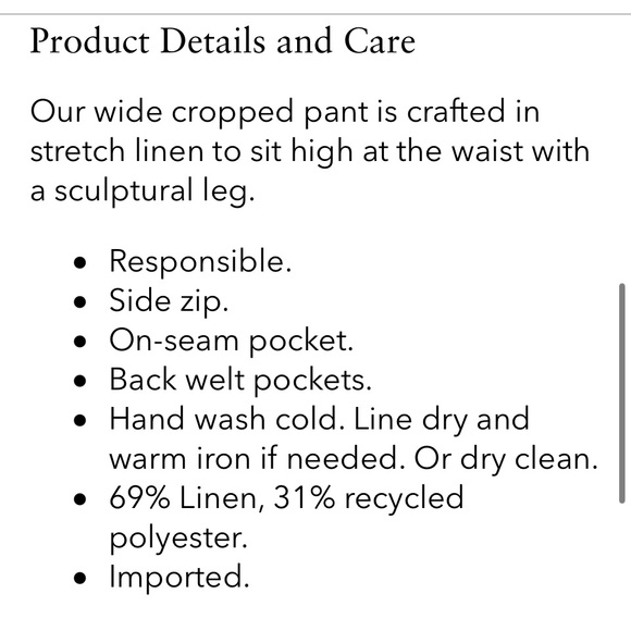 NWT Vince Crop Wide Pant - Size 0 - Picture 5 of 5